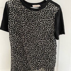 Beautiful Tory Burch silk and linen tee shirt.